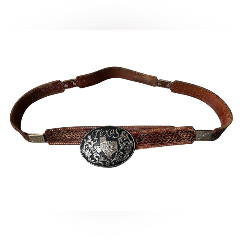Nocona Texas Buckle Brown Leather Belt